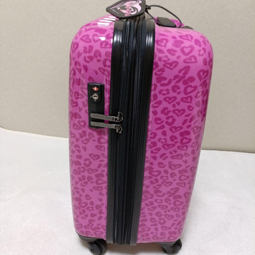 【美品】VIVAYOU キャリーケース　ピンクヒョウ柄