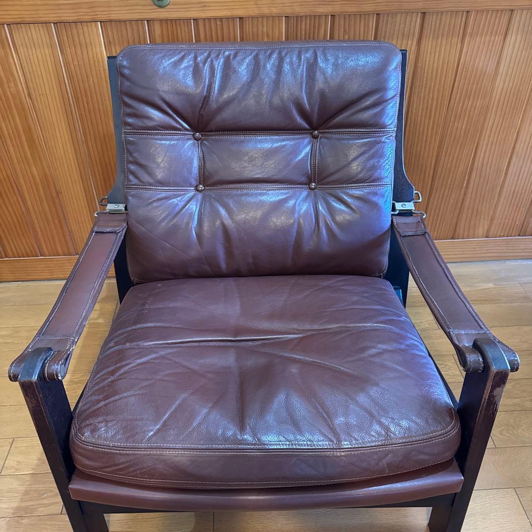 カンディハウス HOCK社 シャーフ 1人掛けソファ　マホガニー/本革　北欧