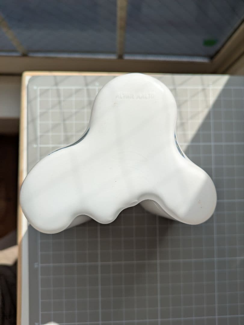 美品 イッタラ アアルト ベース 旧ロゴ 95mm ヴィンテージ ホワイト