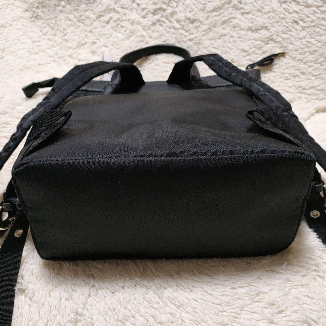 新品 ジルスチュアート リュック リボン スクエア バックパック 2WAY 黒