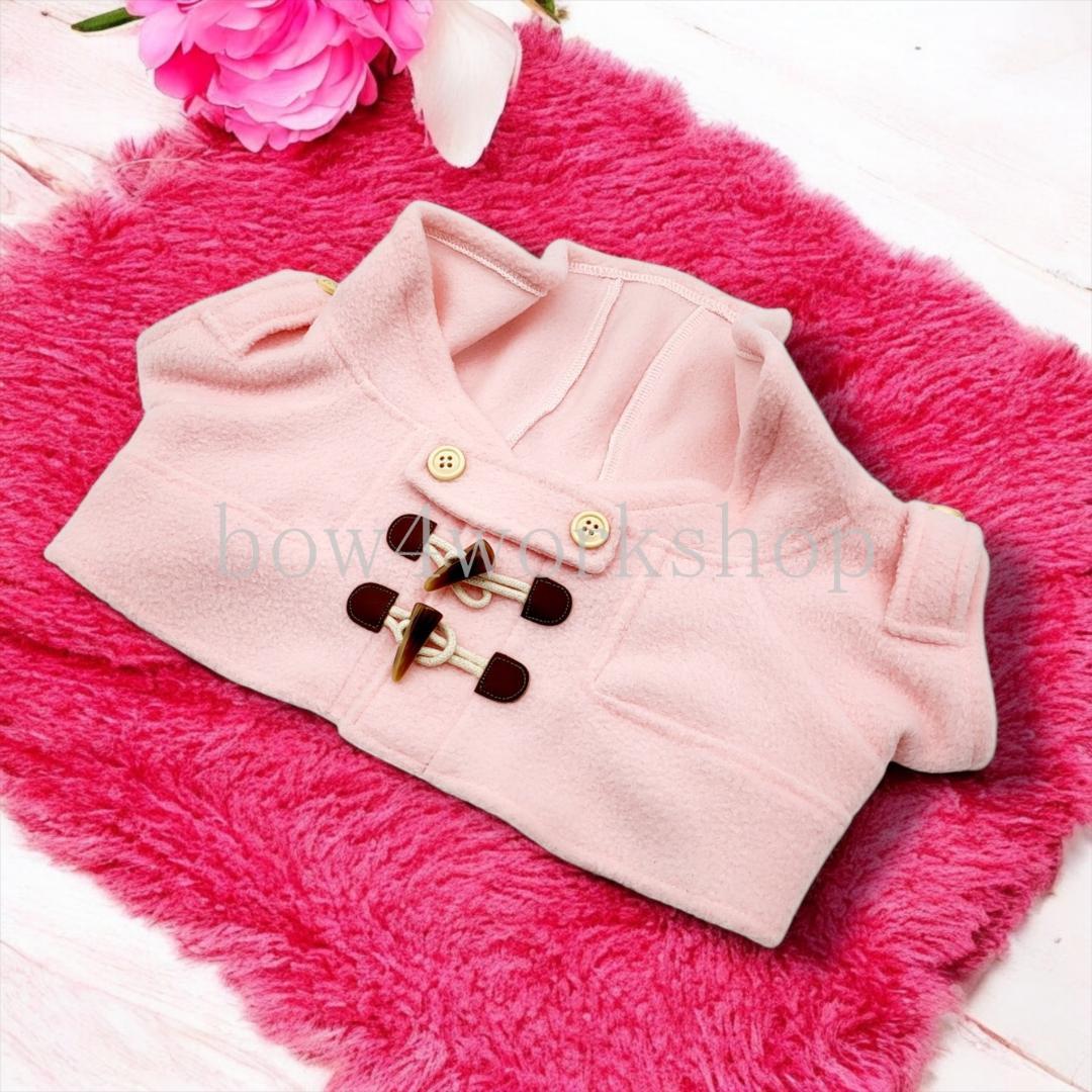 ラボット LOVOT ラボットの服ハンドメイド ダッフルコート（ピンク）