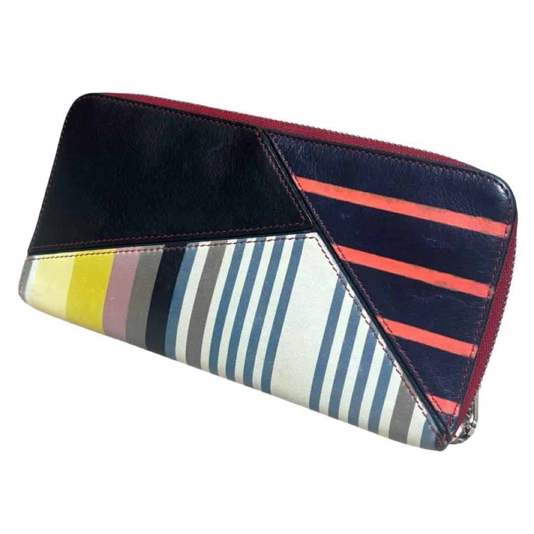公式 ストアファッション - 希少 ロエベ 長財布 パズル レザー マルチ