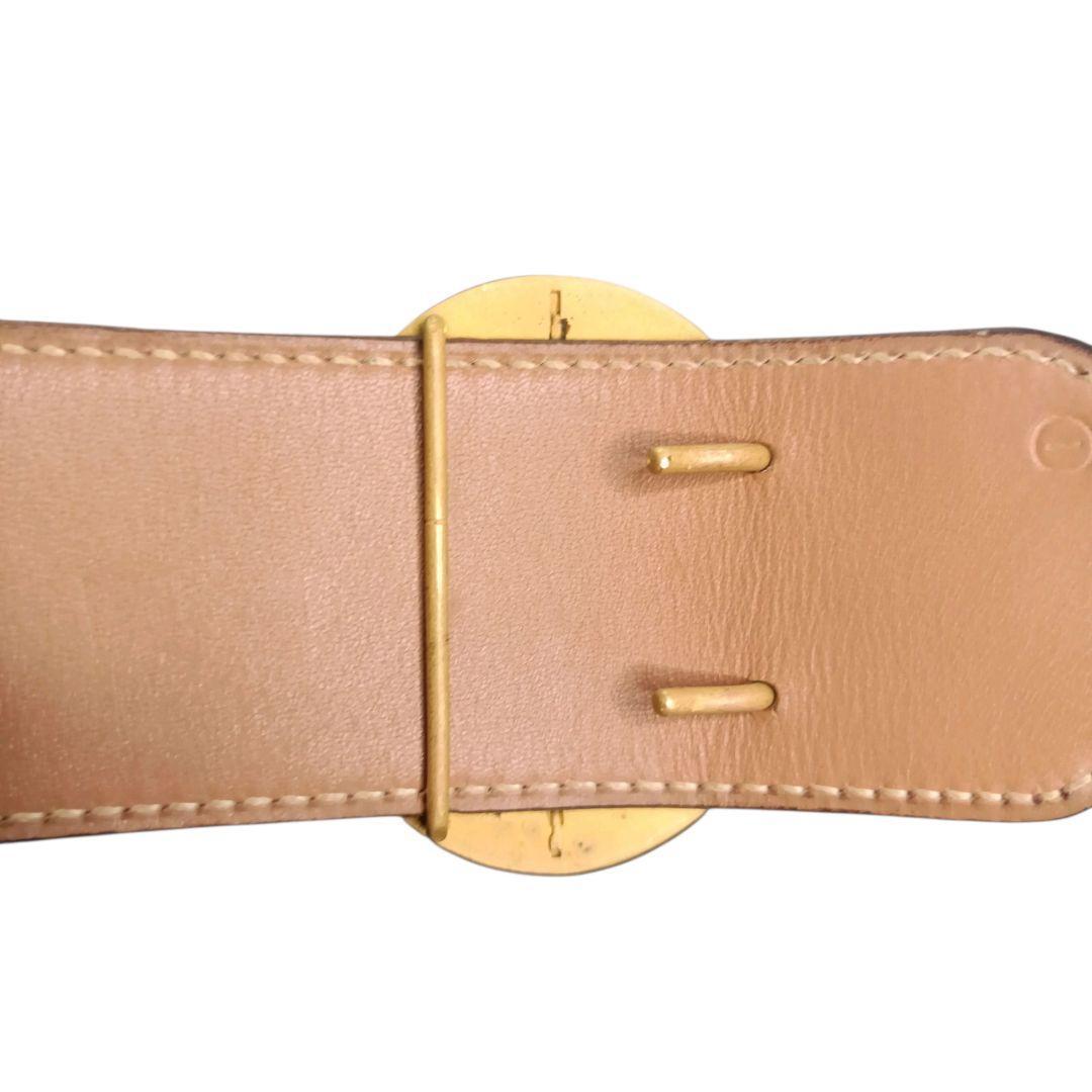 ✨HERMES 馬車ロゴ リバーシブル ゴールド金具 I◯刻印 仏製 ベルト