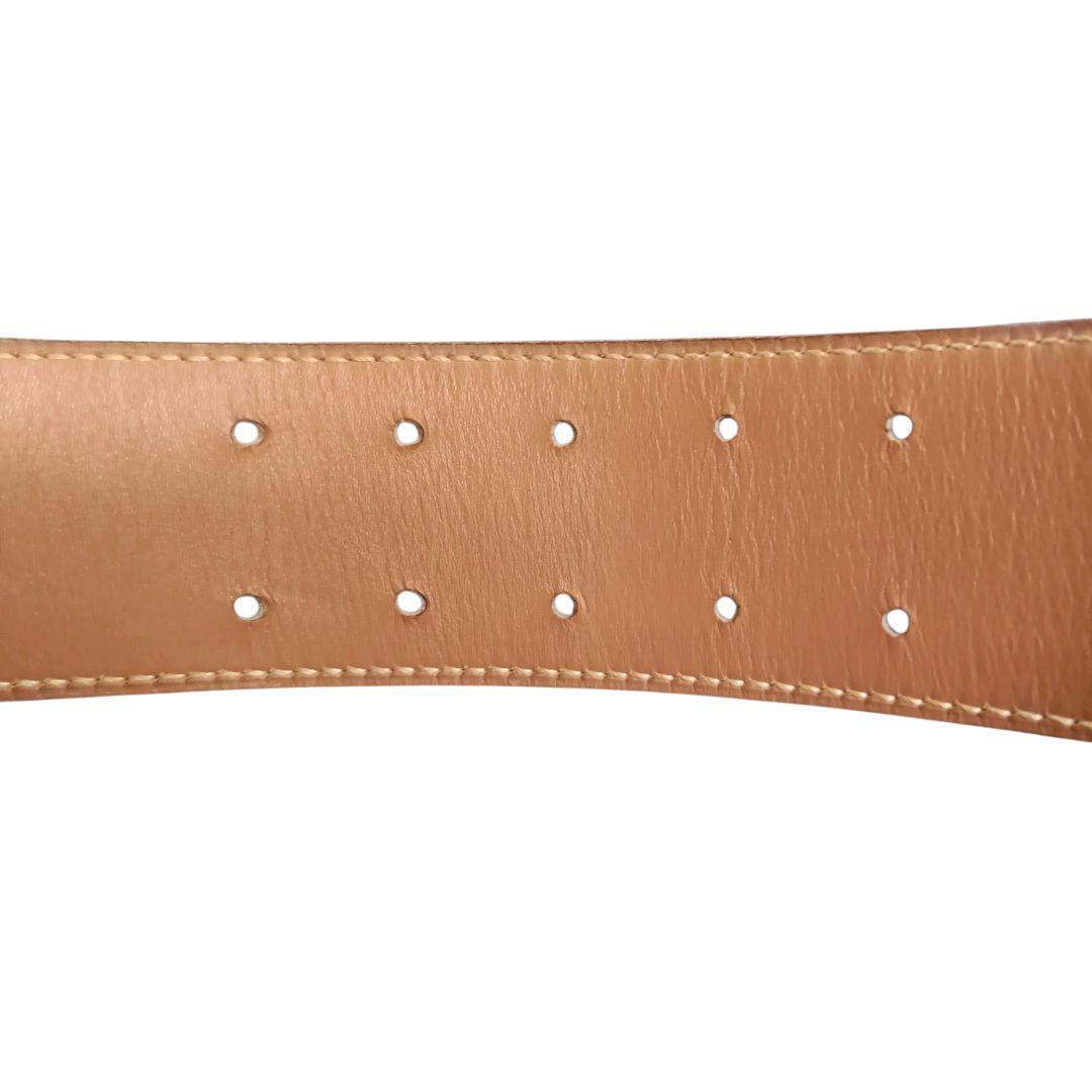 ✨HERMES 馬車ロゴ リバーシブル ゴールド金具 I◯刻印 仏製 ベルト