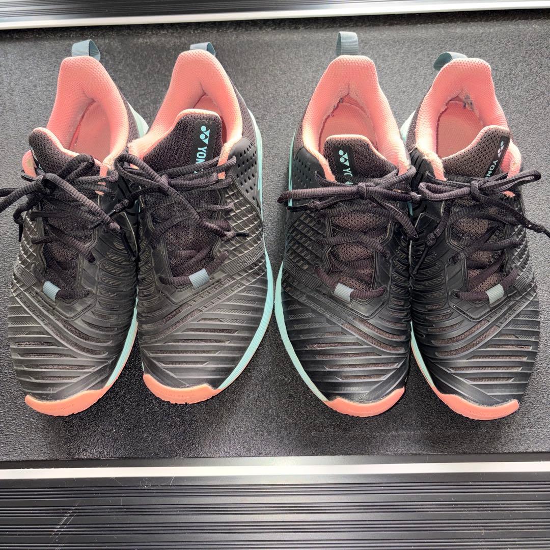 YONEX テニスシューズ ブラック/ピンク 22.5cm SONICAGE - メルカリ
