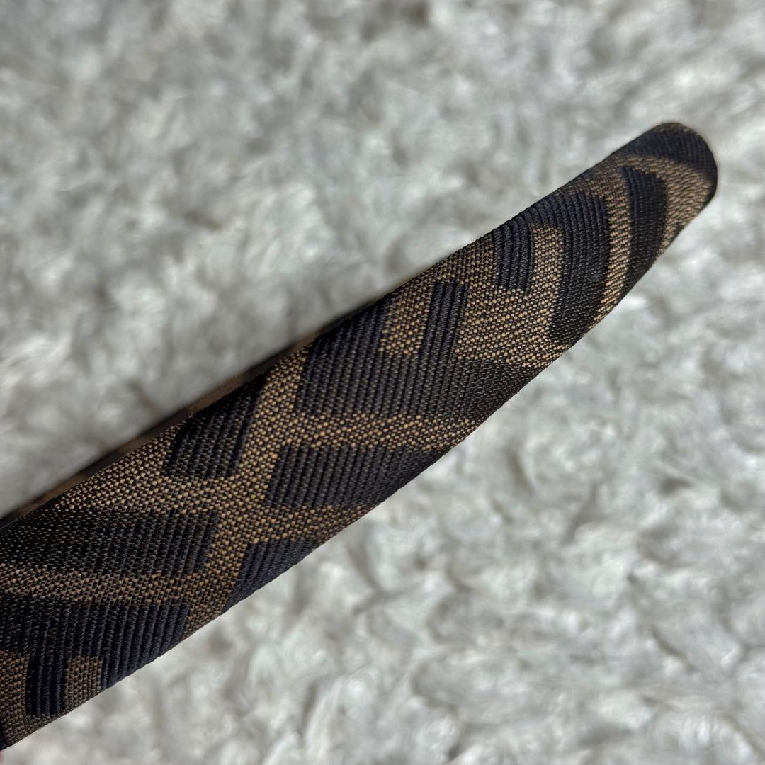 フェンディ FENDI カチューシャ ズッカ柄 ロゴ総柄 クッション ヘアバンド