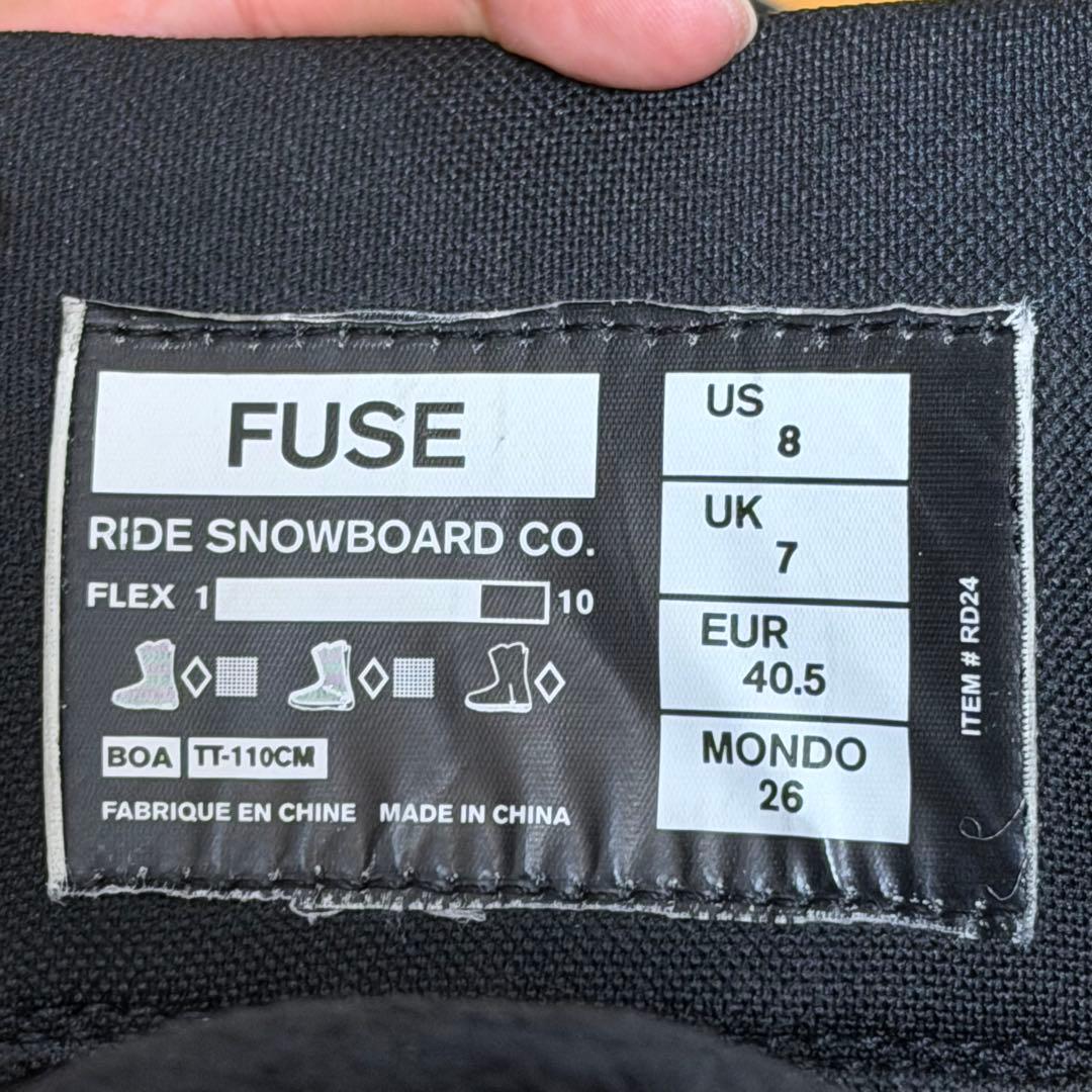 スノーボード RIDE FUSE X SPENCER SHOEBURT 26.0cm