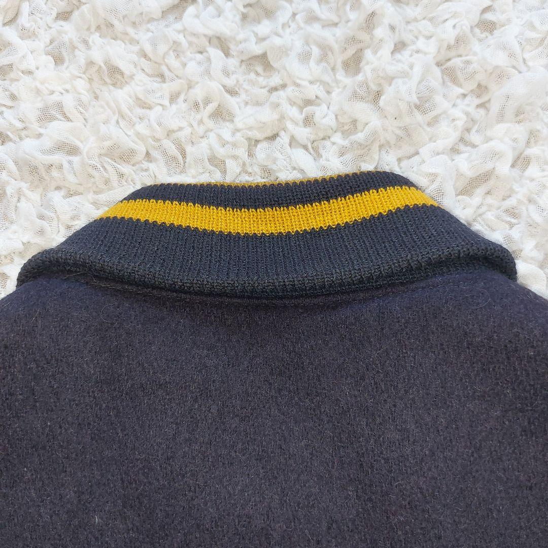 80s USA製 革タグ✨Golden Bear スタジャン 中綿キルティング