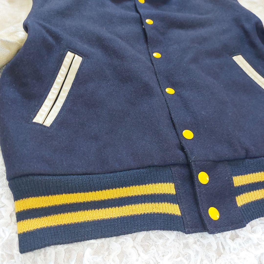 80s USA製 革タグ✨Golden Bear スタジャン 中綿キルティング