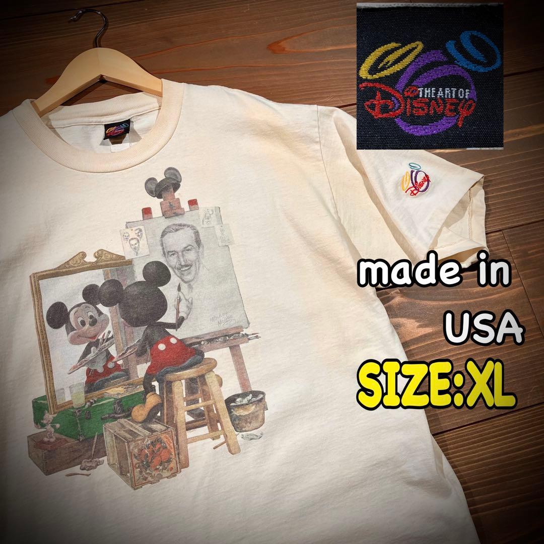 USA製 ディズニー ノーマンロックウェル tシャツ XL ミッキー レア