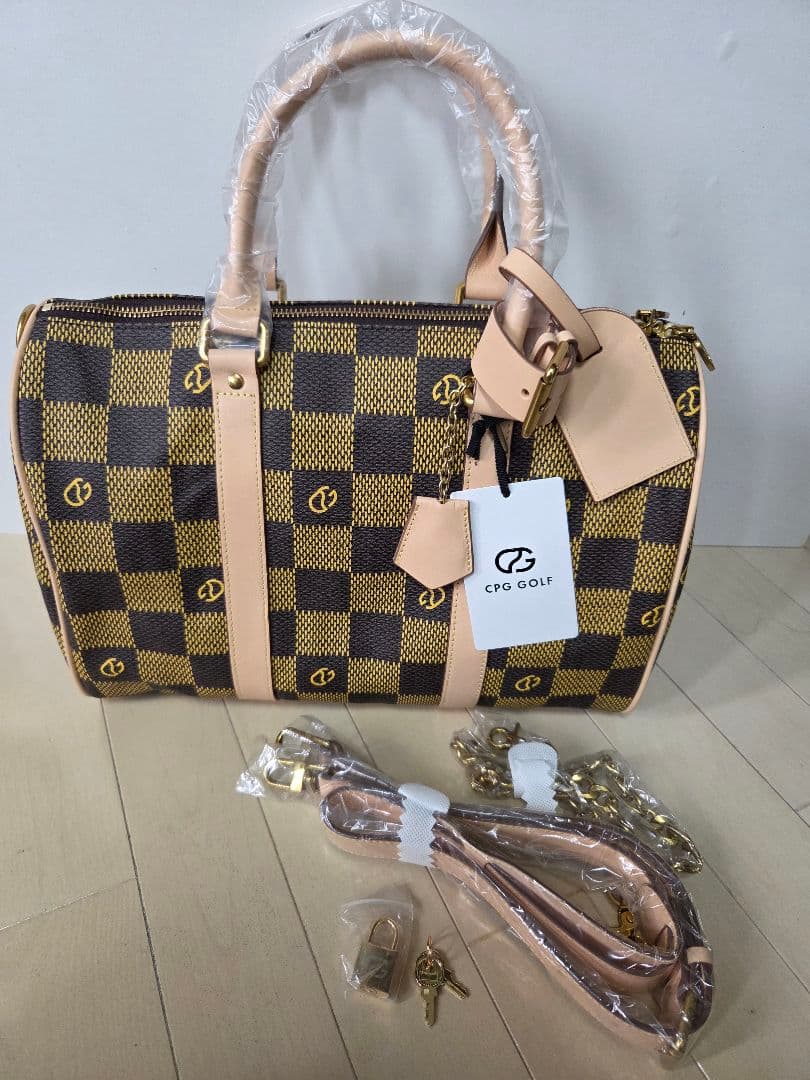 大幅値下)CPG GOLF チェック柄ボストンバッグ - メルカリ