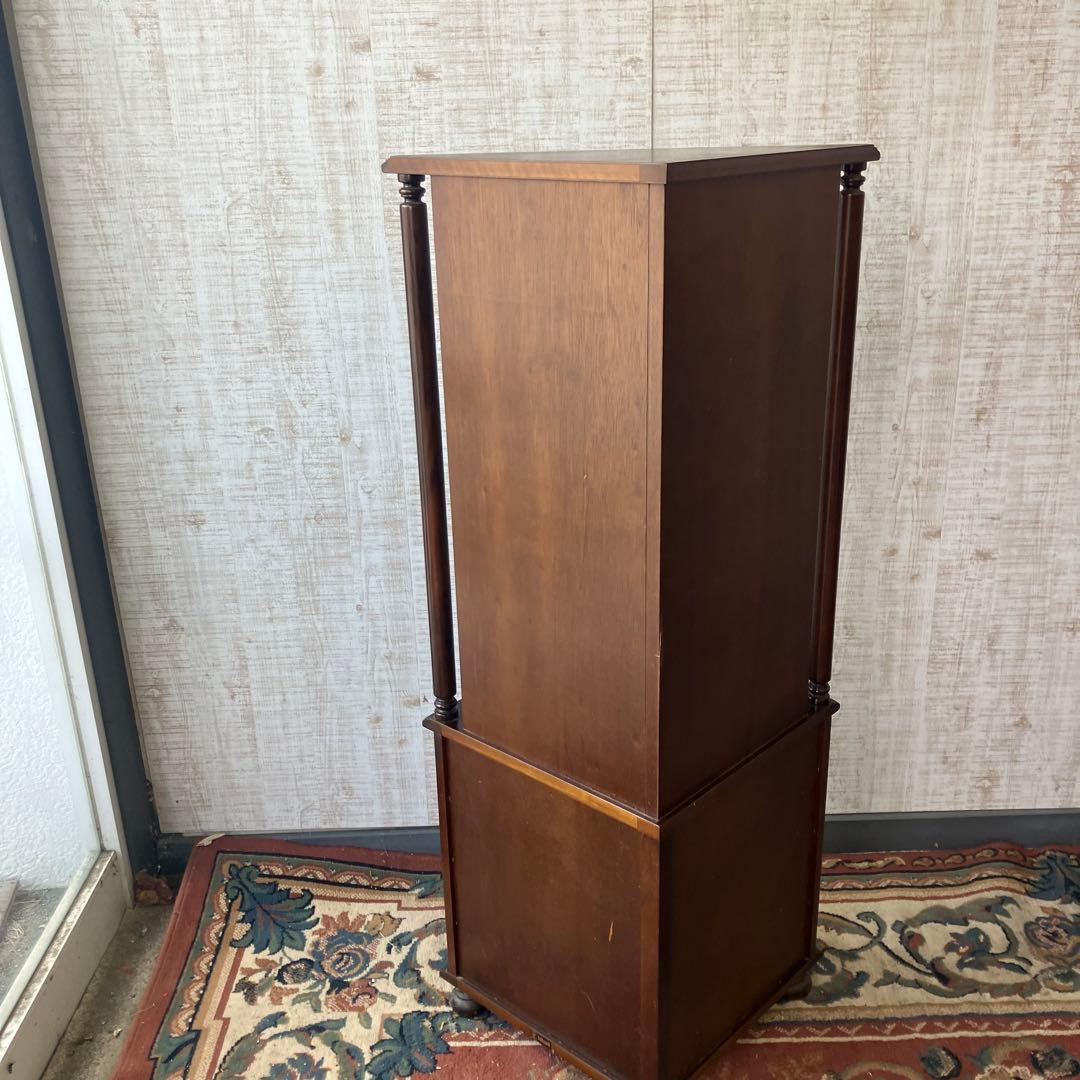 昭和レトロ 光家具 木製コーナーラック 飾り棚 半円型 扇型 古家具 古道具