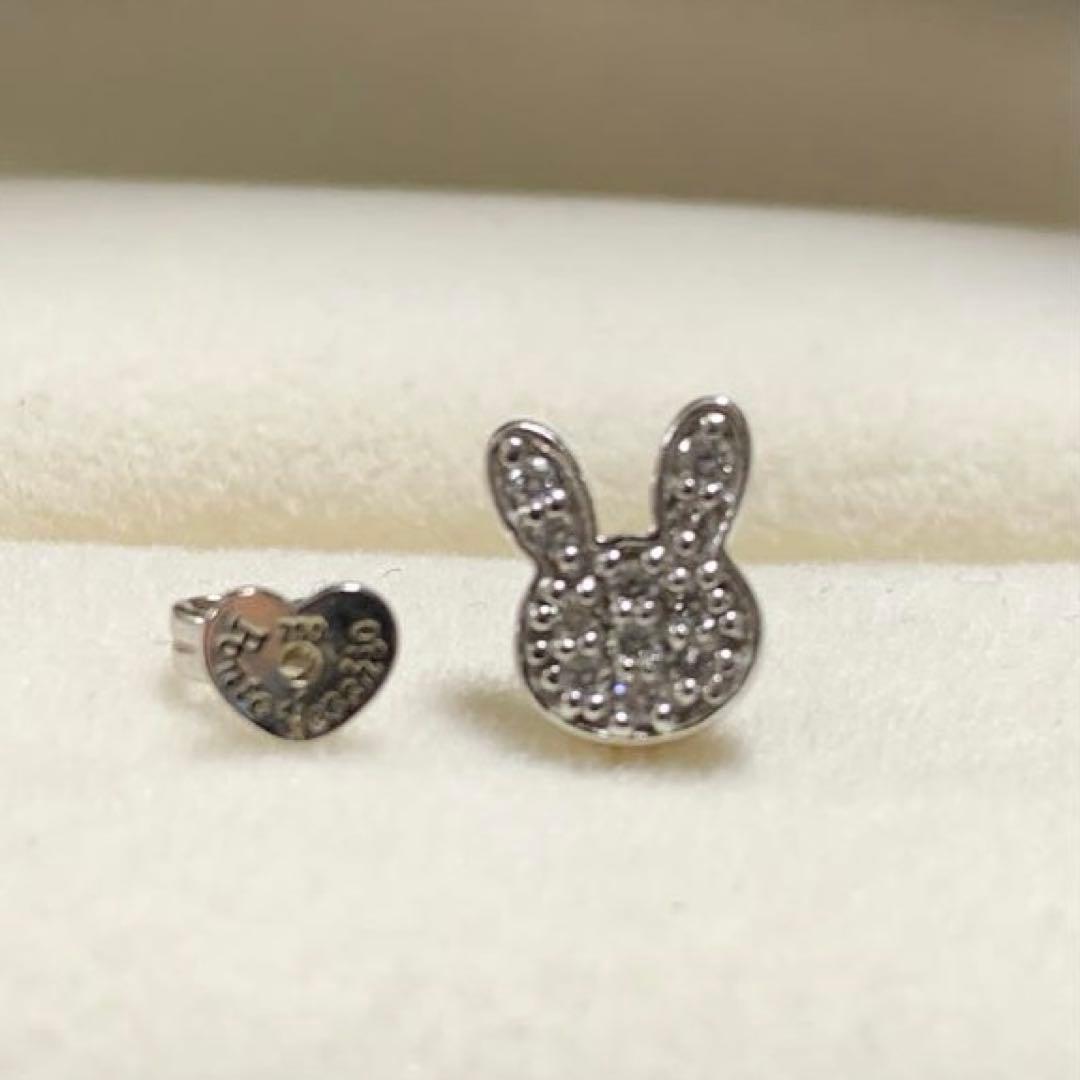 ポンテヴェキオ K18 ホワイトゴールド　シングル ピアス ウサギ