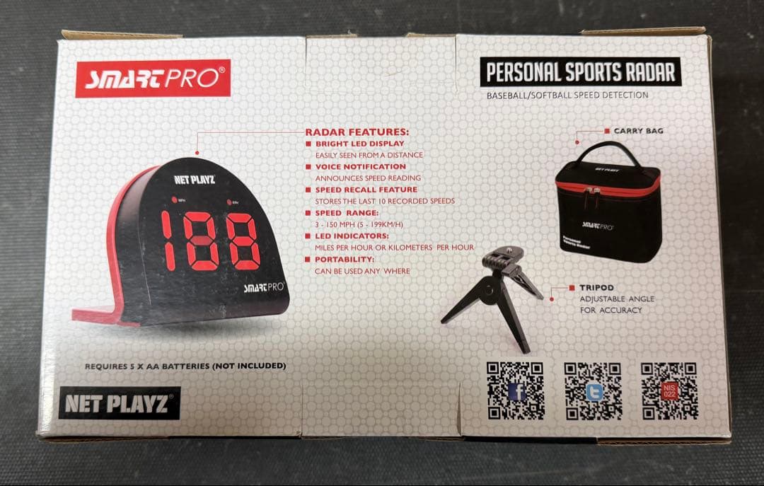 Net Playz マルチスポーツ パーソナルスピードレーダー