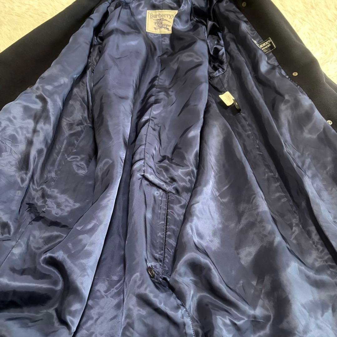 BURBERRYS ロングコート カシミヤ混 ベルト付 金ボタン ダブル 9