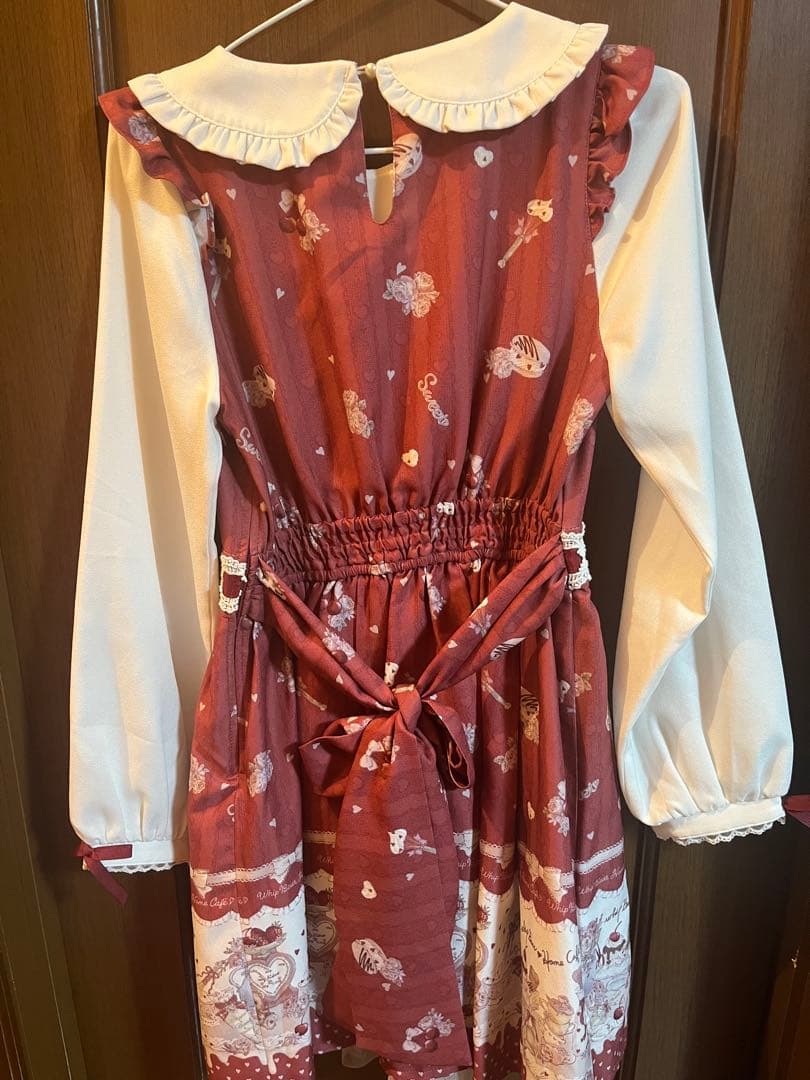 LIZLISA whip bear  cafe ワンピース ボルドー