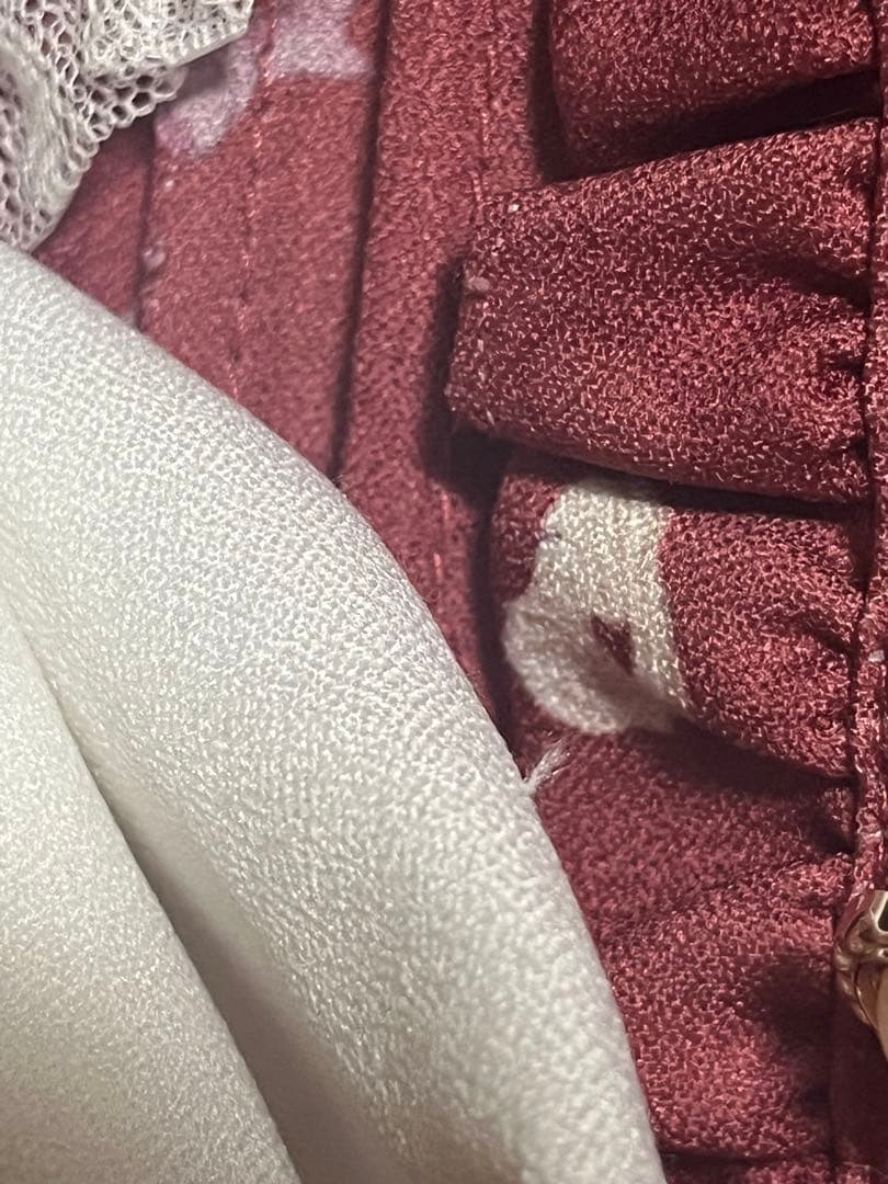 LIZLISA whip bear  cafe ワンピース ボルドー