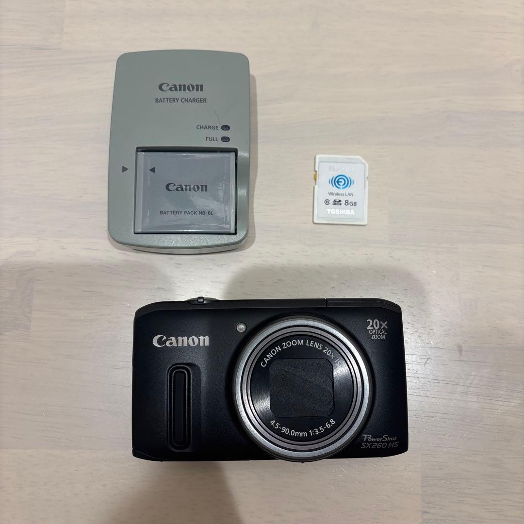 名城Canon PowerShot SX260HS本体 充電器FlashA