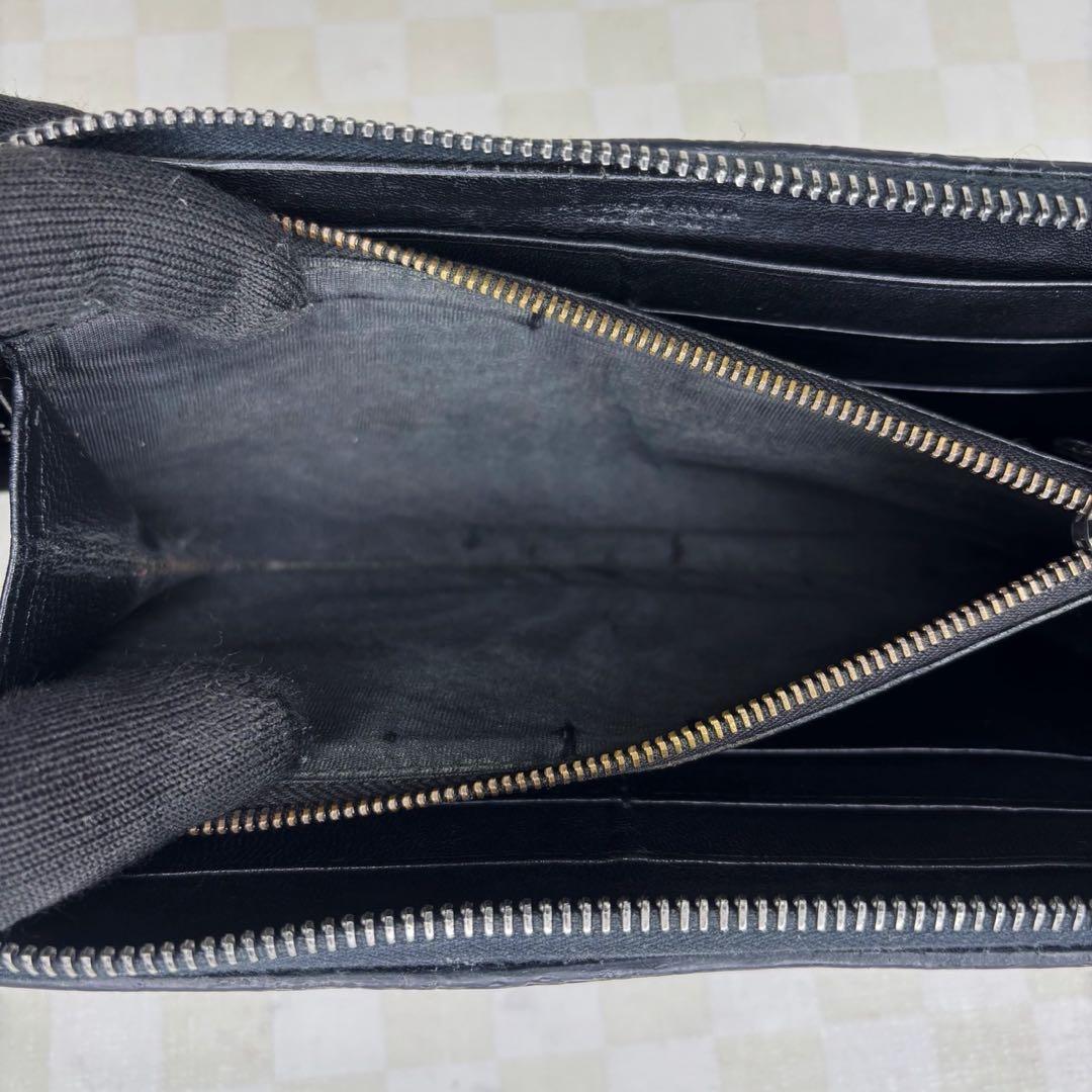 極美品　BOTTEGA ボッテガ　長財布　ラウンドファスナー　M46
