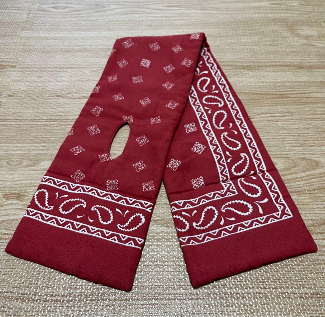 美品 メンズ LOEWE (ロエベ ) ペイズリー風バンダナ柄ストール - メルカリ