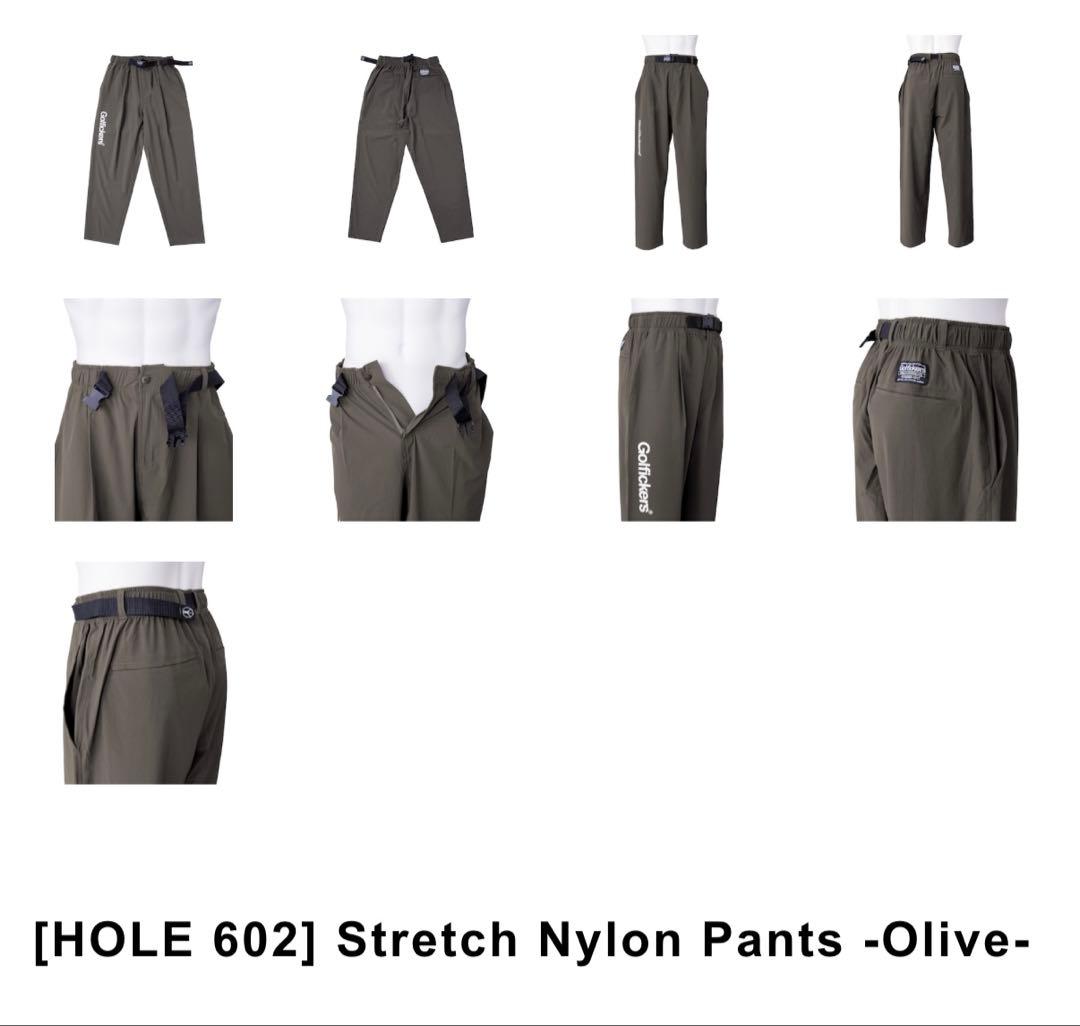 Golfickers HOLE 602 ストレッチナイロンパンツ オリーブ