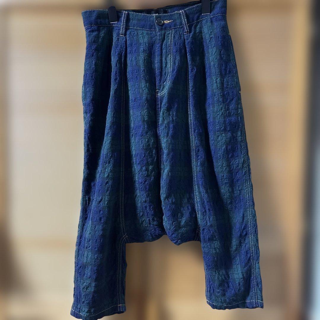 美品】トリココムデギャルソン サルエルパンツ ブラックウォッチ