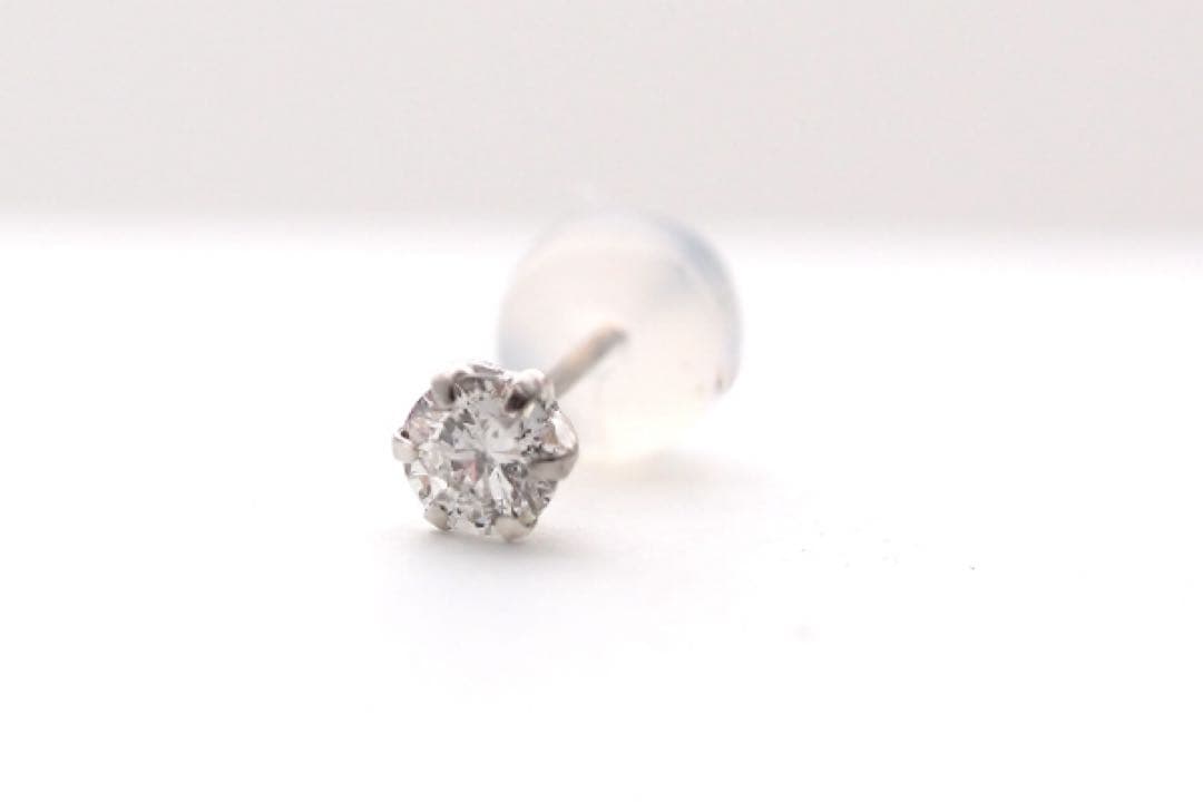 ド*キ様 プラチナ900 ダイヤモンド0.181ct 片耳ピアス 片方 Fカラー