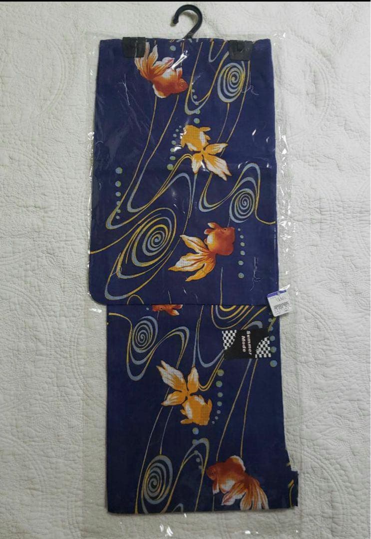 浴衣　金魚　3点セット　綿紅梅　涼しい