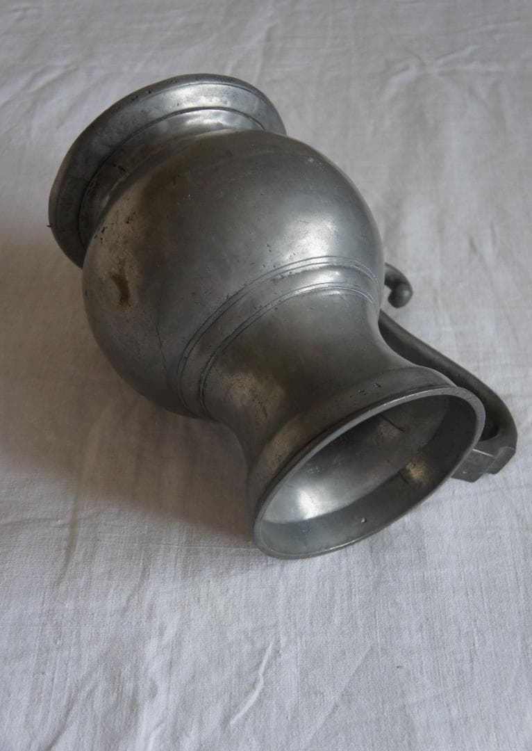 フランスアンティーク　ピューター製　ピッチャー　ジャグ　ポット　花器　ブロカント