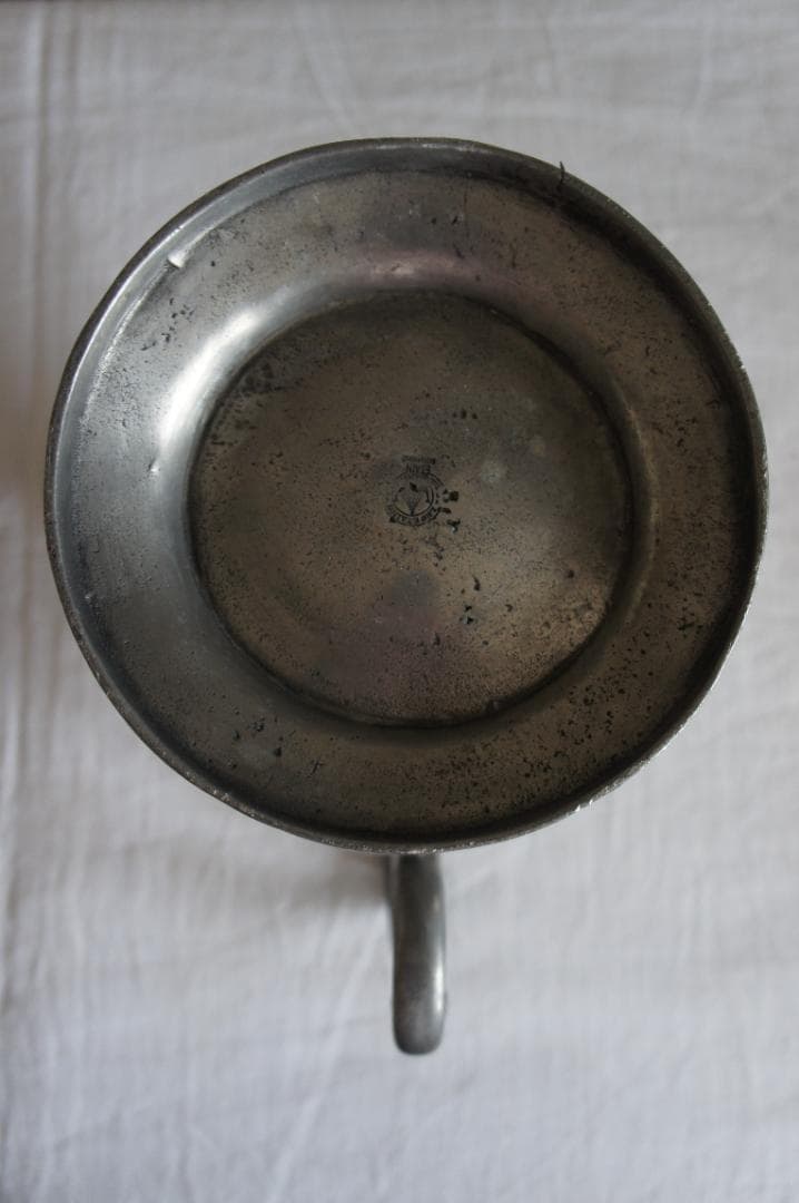 フランスアンティーク　ピューター製　ピッチャー　ジャグ　ポット　花器　ブロカント