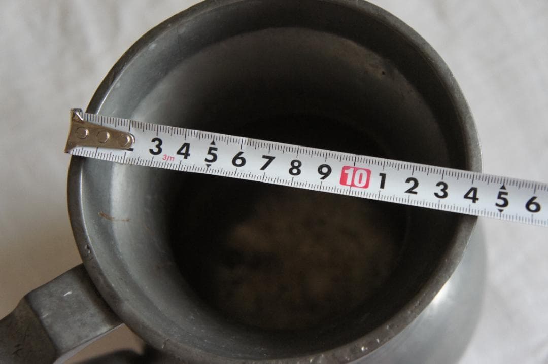 フランスアンティーク　ピューター製　ピッチャー　ジャグ　ポット　花器　ブロカント