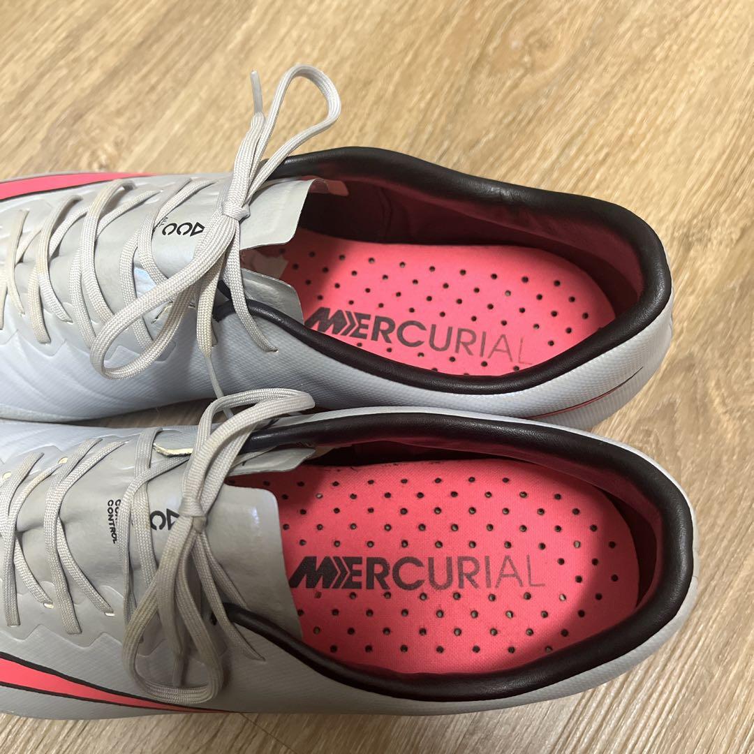 ナイキ マーキュリアル ヴェイパー X HG-Vグレー ピンク 27.5cm