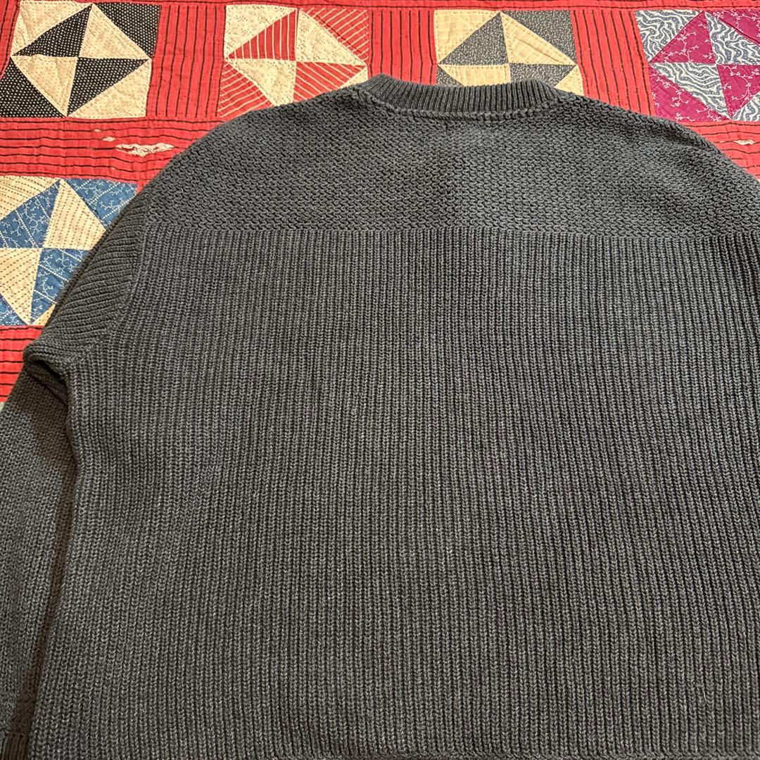 80s 90s L.L.bean コットンニット ヘンリーネック ブラック