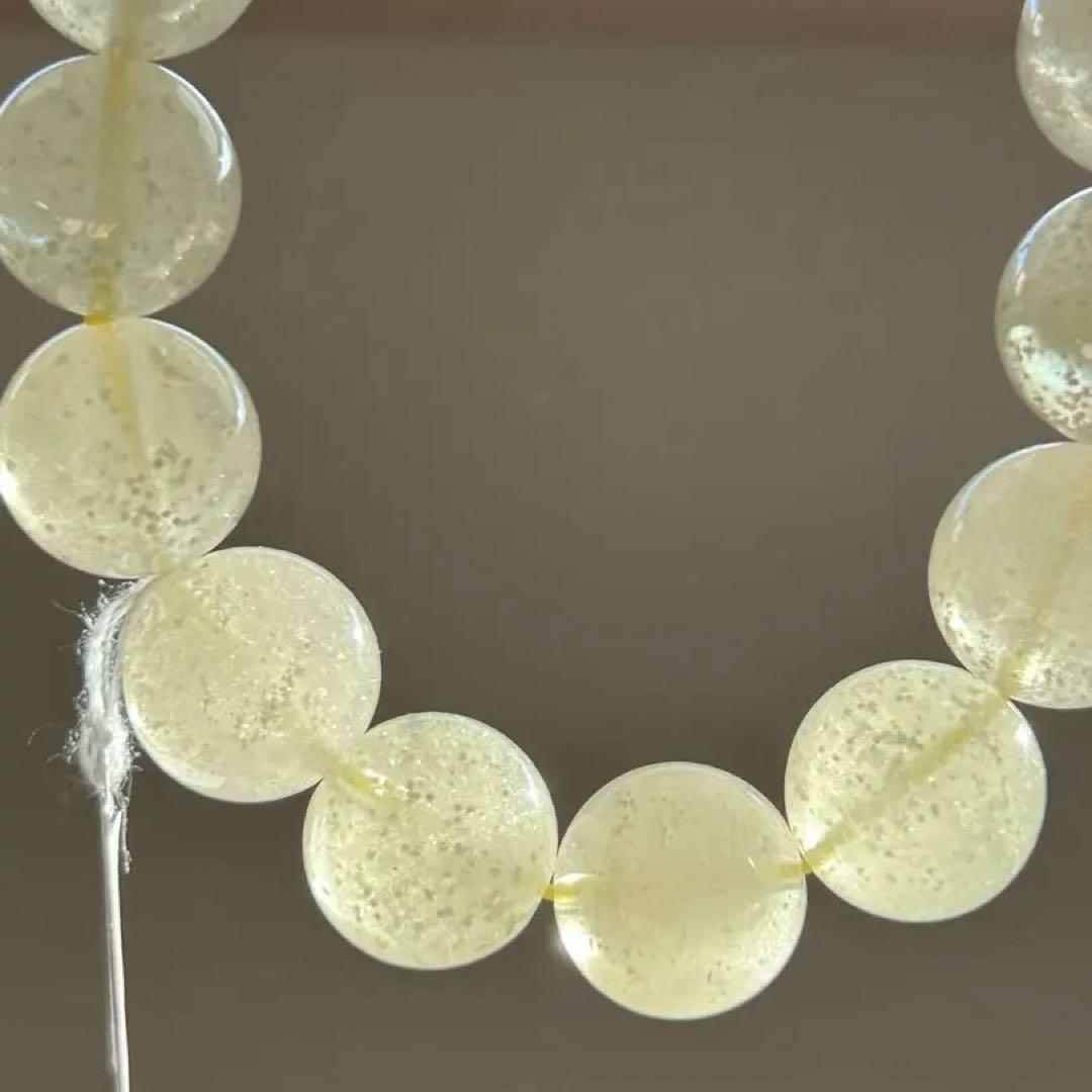 M*.様 【新品未使用】鑑別書付き リビアングラス ブレス13.5mm 内径18