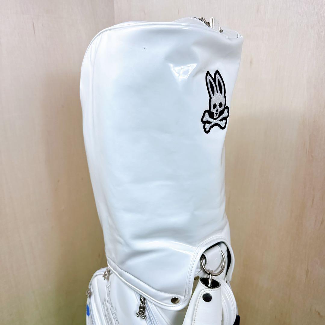 【数量限定品】 PsychoBunny キャディバッグ ホワイト エナメル 美品