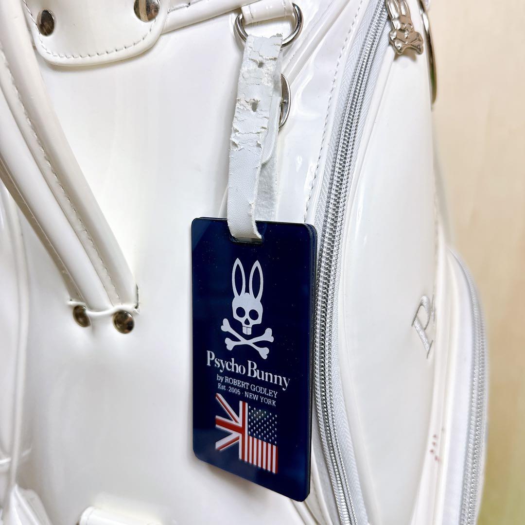 【数量限定品】 PsychoBunny キャディバッグ ホワイト エナメル 美品