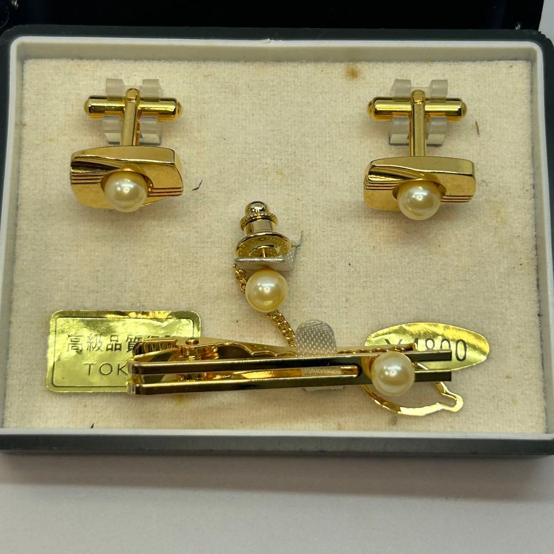 ☆ カフス ☆ タイピン K18 金 ゴールド タイタック ピン セット