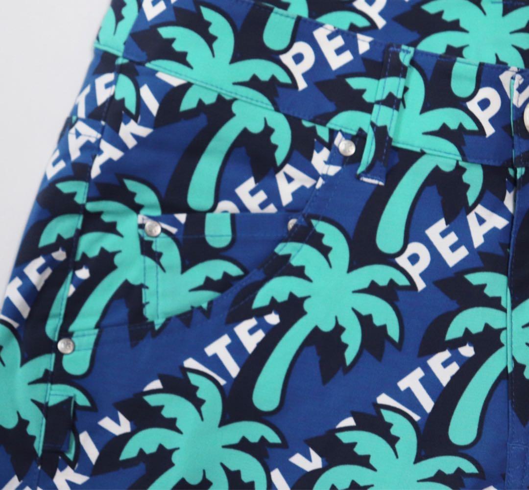 《パーリーゲイツ》新品 パームツリー総柄 ストレッチゴルフパンツ 2(W77)