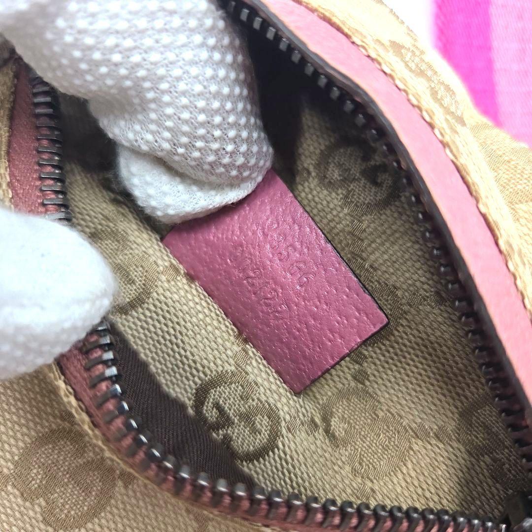 希少色 ピンク●GUCCI ウエストバッグ ボディバッグ GG キャンバス