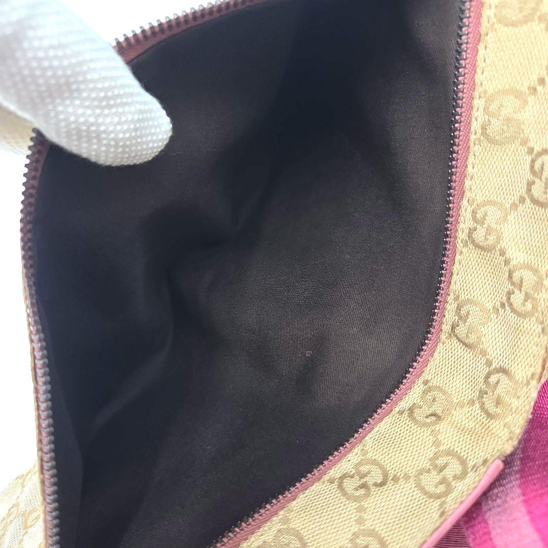 希少色 ピンク●GUCCI ウエストバッグ ボディバッグ GG キャンバス