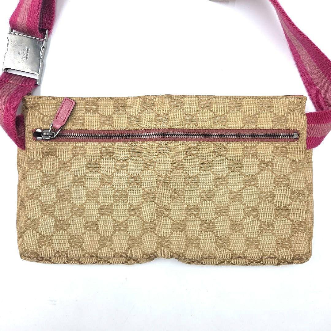 希少色 ピンク●GUCCI ウエストバッグ ボディバッグ GG キャンバス