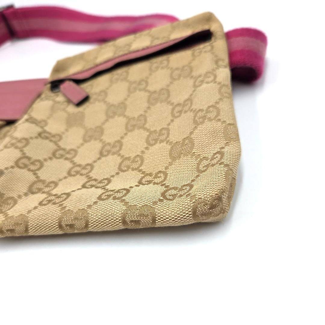 希少色 ピンク●GUCCI ウエストバッグ ボディバッグ GG キャンバス