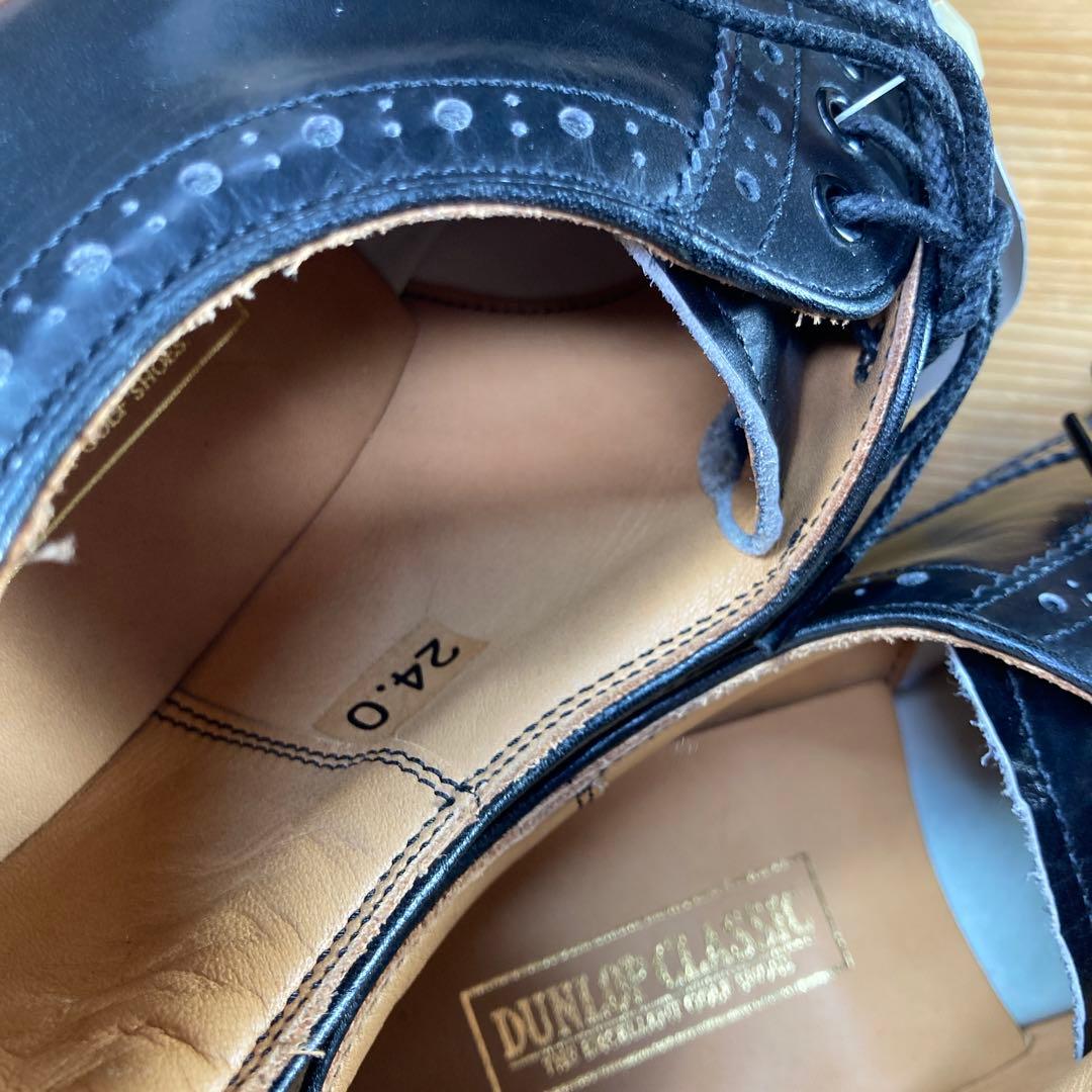 DUNLOP CLASSIC ゴルフシューズ ウイングたチップ ブラック 未使用