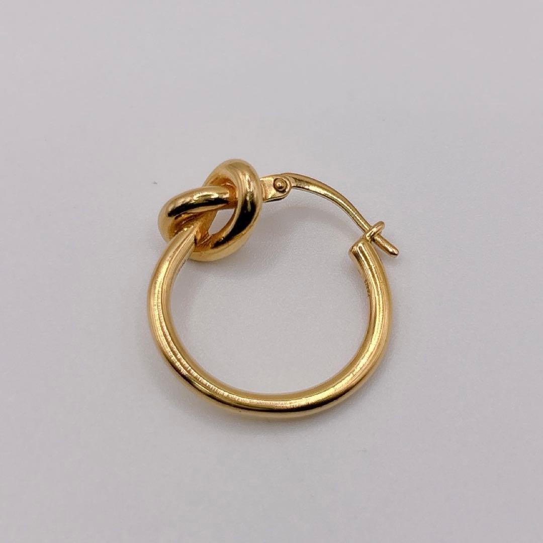 CELINE セリーヌ ノットスモール フープピアス ゴールド 片耳