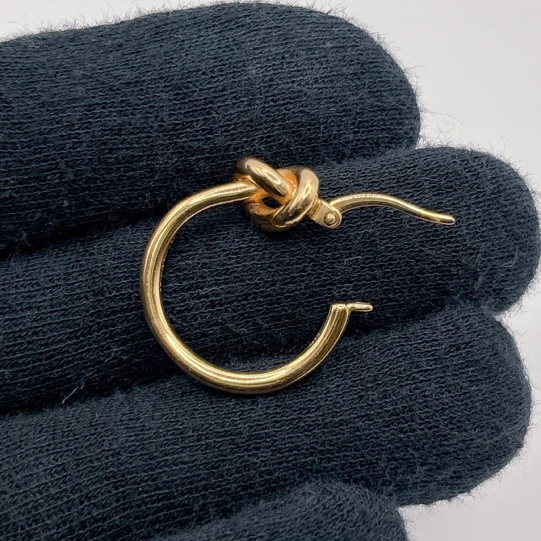 CELINE セリーヌ ノットスモール フープピアス ゴールド 片耳