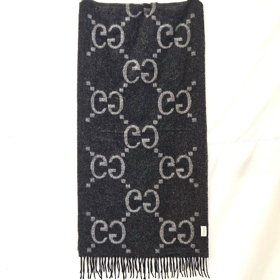GUCCI グッチ GG カシミア ジャカード スカーフ ストール マフラー