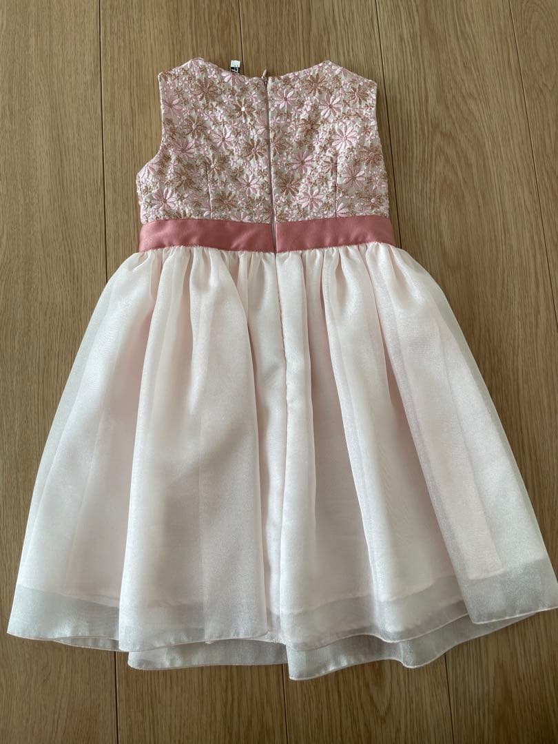 TOCCA 花柄刺繍入りドレス 100cm ピンク