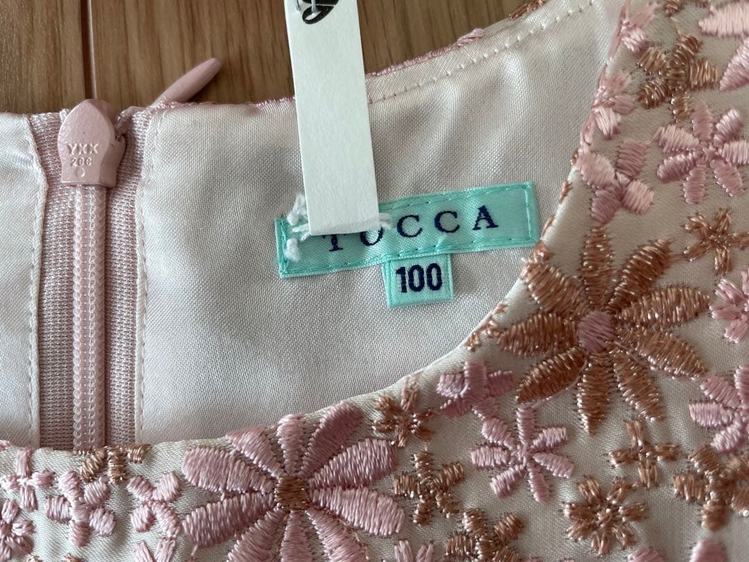 TOCCA 花柄刺繍入りドレス 100cm ピンク