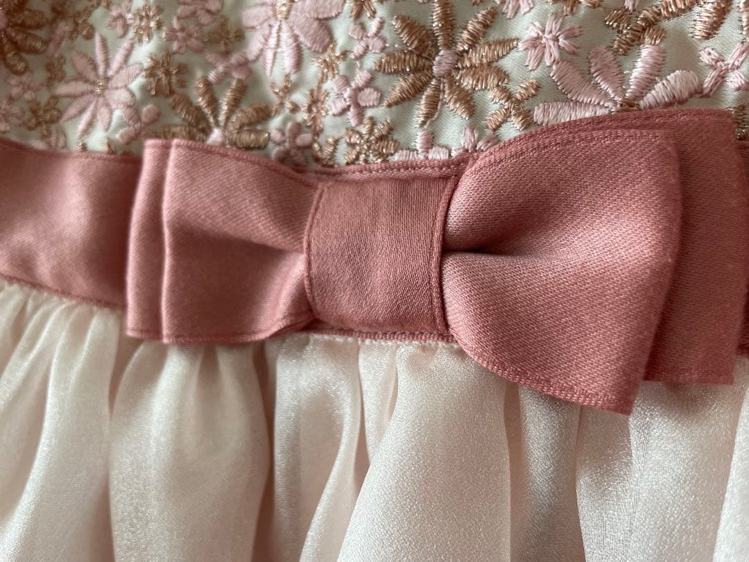 TOCCA 花柄刺繍入りドレス 100cm ピンク