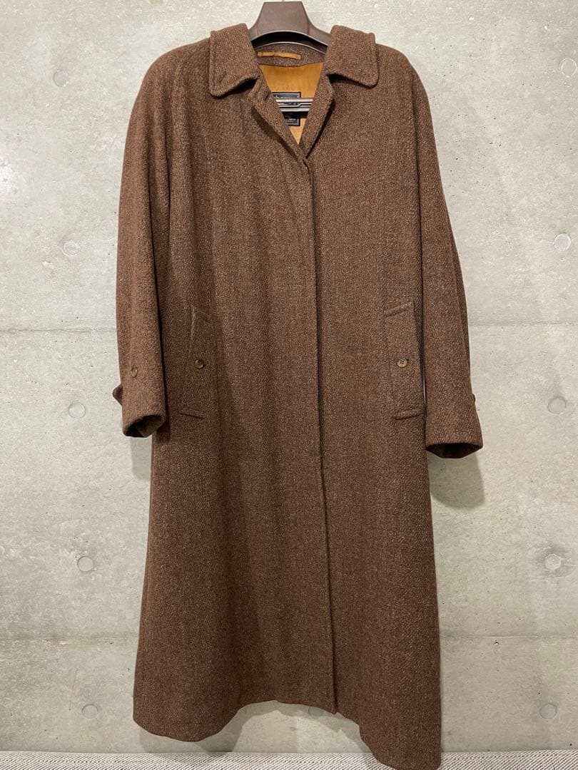 【一枚袖】バーバリー　ハリスツイード　バルマカーンコート